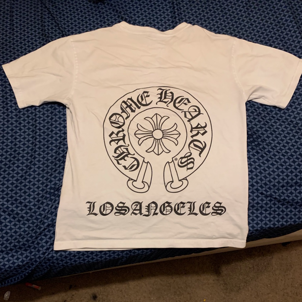 Los Angelo’s white chrome hearts tee
